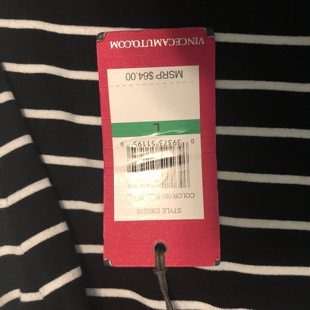 Vince Camuto Sleeveless Striped Shirt - Picture 4 of 4
